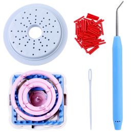 Knitting RORGETO Weaving Loom Knitting Kit Easy Detachable Flower Loom with Plastic Needle for Sweater Sock Hat Scarf Scarves Making