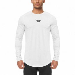 autumn Compri T Shirt Men Fitn Tight Lg Sleeve Sport Tshirt Training Jogging Shirts Gym Sportswear Quick Dry T-Shirt B7fE#