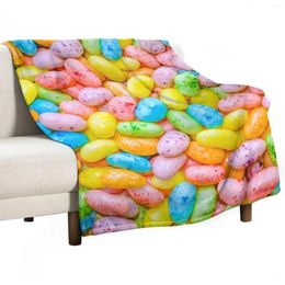 Blankets Light Pastel Speckled Jelly Bean Candies Po Pattern Throw Blanket Large Travel Soft Summer Beddings