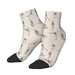 Men's Socks Skeleton Yoga Ankle Male Mens Women Summer Stockings Hip Hop