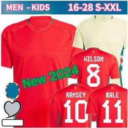 2024 Wales Soccer Jerseys BALE WILSON ALLEN RAMSEY 24 25 European Cup National Team Rodon VOKES maillot de Football Shirts Uniforms