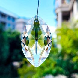 Chandelier Crystal 2PC 35mm Clear Geometry Rugby-shape Faceted Prism Glass Horse Eye Lamp Parts Shining Sun Catcher Dangle Decor