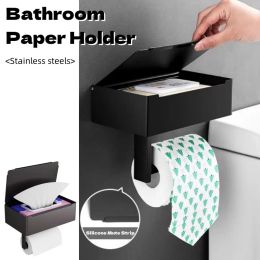 Holders Toilet Paper Holder Bathroom Tissue Rack Holders Self Adhesive Punch Free Kitchen Roll Paper Holder Bathroom Tissue Accessories