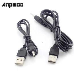 Anpwoo cabo de carregamento usb mirco 3.5mm, adaptador de fonte de alimentação dc, lanterna para lâmpada de cabeça, luz de tocha, bateria recarregável