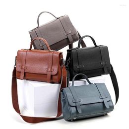 Evening Bags Autumn And Winter Wide Webbed Shoulder Bag Can Replace Strap Crossbody Large Capacity Leather Cover Women