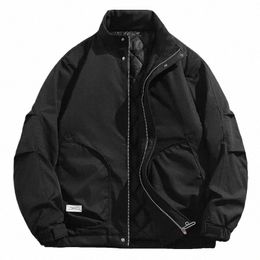 winter Thickened Standing Collar Jacket Men 2023 New Trendy Versatile Casual Workwear Jackets Plus Size Coat 8xl Streetwear 26pF#