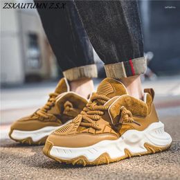 Casual Shoes Street Style Fashion Men's Sneakers 2024 High-end Light Luxury For Men Y2K Platform Soft Soled Trend Sports