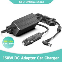 Adapter 12V12.5A 150W DC Car Adapter Computer Charger For 12V Device One Machine For Delta AC Power Adapter 1224V Cigarette Lighter