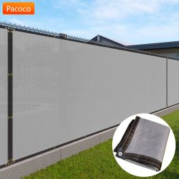 Nets Grey AntiUV Sunshade Net Balcony Privacy Screen Fence Net Garden Buildings Greenhouse Sun Shelter Fence Winding Shade Canopy