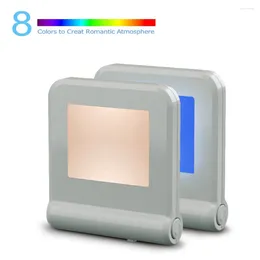 Night Lights Wireless Sensor LED Light EU US Plug Mini Square For Baby Children Living Room Bedroom Corridor Lighting Lamp