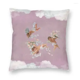 Pillow Pink Cloudy Renaissance Angels Aesthetic Art Cover Clouds Velvet Cute Cases Living Room Decoration