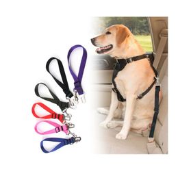 Hot Sale 6 Colours Cat Dog Car Safety Seat Belt Harness Adjustable Pet Puppy Pup Hound Vehicle Seatbelt Lead Leash for Dogs