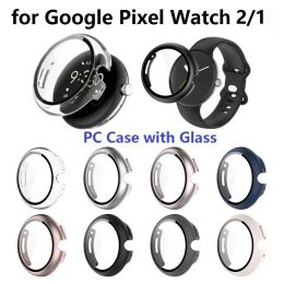 Accessories 30PCS PC Cover for Google Pixel Watch 2 / 1 Smartwatch Hard Bumper AntiStrach Tempered Glass Screen Protector Case