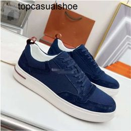 Loro Piano LP LorosPianasl topquality Luxury Sneakers Factory Men wholesale Top Shoes Low Top Mesh Suede Leather Platform Skateboard Chunky Rubber Trainers Dress P