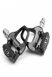 Catazer 298g Racer Road Bike bicycle selflock pedal Aluminium Alloy bearing pedal with SPDSL Cleats Bicycle Accessories Black Col3998880