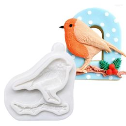 Baking Moulds Robin Bird Silicone Sugarcraft Cupcake Mould Cookie Chocolate Fondant Cake Decorating Tools