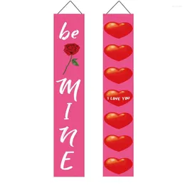 Party Decoration Festive Decorative Hanging Cloth Valentine's Day Door Signs Ornaments With Lanyard Exquisite Pattern Wear Resistant