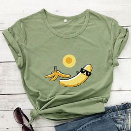 Women's T Shirts Colored Banana Beach Tshirt Kawaii Women Graphic Vacay Tee Shirt