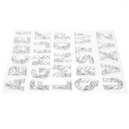 Storage Bottles Finished Product Transparent Silicone Stamp Postage Stamps Silica Gel Alphabet Theme