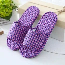 Slippers Slippers Pure Coon fabric Clot suspension rod slider wooden floor tile silent indoor soft for women all season H2403261CYC