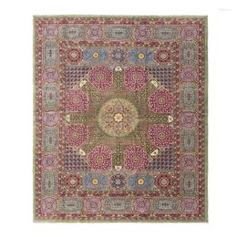 Carpets Handmade Wool Carpet Luxury American Living Room Persian Style Area Rug Bohemian Ethnic Thick For Bedroom Decor