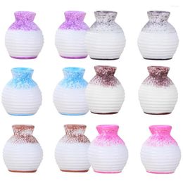 Vases 12pcs House Flower Bottle Pot Models Mini Planter Decoration Supplies