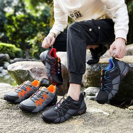 Men Shoes Waterproof Hiking Shoes Outdoor Hiking Fishing Shoes Wear-Resistant Woodland Cross-Country Shoes Men Sports Shoes 240313