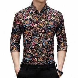 frs Printed Fiable Mens Paisley Shirts Bandanna Stylish Blouse Large Size Clothing 2023 Trends Top Party Wear Butterfly R5OU#