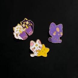 cats milk tea brooch Cute Anime Movies Games Hard Enamel Pins Collect Cartoon Brooch Backpack Hat Bag Collar Lapel Badges