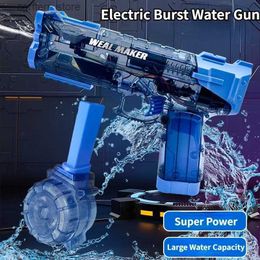 Gun Toys New Experience Fully automatic summer water gun electric pistol water shooting beach fun toys boys girls adults240327