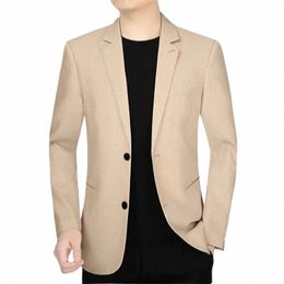high Quality Blazer Men's British Style High-end Simple Busin Casual Elegant Fi Job Interview Gentleman Slim Suit Jacket F4za#