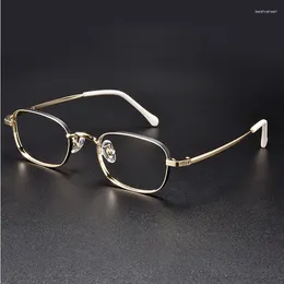 Sunglasses Frames Wide-brimmed Ultra-light Pure Titanium Myopia Glasses Frame For Women Plano Light Optical Small Square Eyeglasses