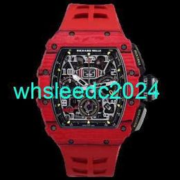 Men's Wristwatch Richardmills Luxury Watches Mens Rm53-01 Polo Limited Tourbillon Full Hollow 44.50 x 49.94 Manual Rm11-03 Red Magic HBXK