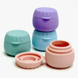 Storage Bottles 1/4Pcs 20ML Silicone Travel Portable Lotion Cream Box Bottle Cosmetic Foundation Macaron