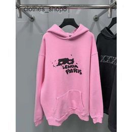 Men Sweaters Autumn/winter balencigs Version Hoodie Mens Fashion Home Designer Hoodies 2024 Paris Brand Family Hand-painted Graffiti Couple SKK8