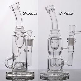 Recycler Bong Hookahs Thick Glass Water Pipes Smoking Bongs Bubbler Heady Showerhead Perc Oil Dab Rigs Shisha Accessories