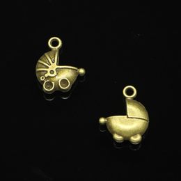 67pcs Zinc Alloy Charms Antique Bronze Plated 3D baby carriage buggy pram Charms for Jewelry Making DIY Handmade Pendants 16 13mm261o