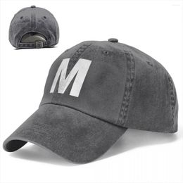 Ball Caps M Baseball Cap Fashion Logo Cool Male Washed Trucker Hat Print Kpop Gift Idea