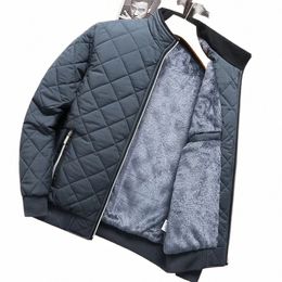 autumn Winter Jackets For Men Fi Slim Fit Cott Padded Jacket Fur Linen Warm Thicken Bomber Jacket Stand Collar Coats 2024 078d#