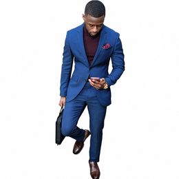 slim Fit Men's Suit Tailored Blazers Sets For Wedding Male Tuxedos 2 Pieces Jacket And Pants Notched Lapel Groom Wear v6zd#