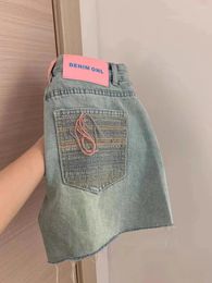 Women's Jeans Blue Denim Shorts Pants Baggy Loose Pockets Straight Vintage Polyester Cotton For Women 1166 3 40 Promotion