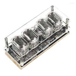 Clocks Accessories IN-12 Glow Tube Clock Bottom Plate 4-Bit Retro Nixie With 6 LED Backlight DIY Creative Decoration