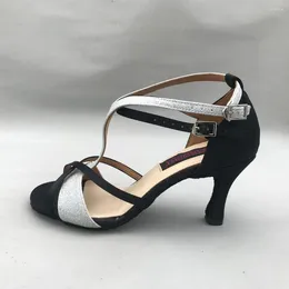 Dance Shoes 7.5cm Heel Elegant Latin For Women Salsa Pratice Comfortable MS6252BS Low Available