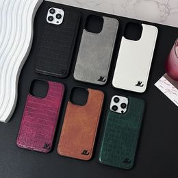 Designer Phone Case Luxury Brand For IPhone 15 14 13 12 Pro Max 15pro 14pro 13pro 12pro case Fashion Leather Crocodile Pattern Phones Cover Dropshipping