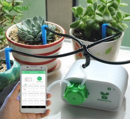 Cell Phone Control Intelligent Garden Automatic Watering Controller Indoor Plants Drip Irrigation Device Water Pump Timer System C7829569