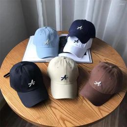 Ball Caps Hip Hop Trendy Embroidery Girls Cotton Male Korean Style Cap Visors Letter A Baseball Snapback Hat