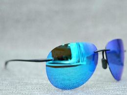 Fashion Mau1 J1m Sports Sunglasses J421 Driving Car Polarized Rimless Lenses Outdoor Super Light Glasses Buffalo Horn With Case7116202
