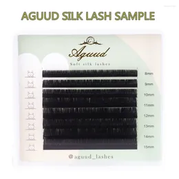 False Eyelashes AGUUD 8 Rows Premium Quality Volume Lashes Tray Sale Sample Extensions Individual 8-15mm Mix Lash Extension