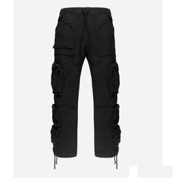 Men'S Pants Mens Designer Whoisja High Street Function Nylon Tooling Girdle Loose Casual Fashion Fitness Long Drop Delivery Apparel C Dhdkr