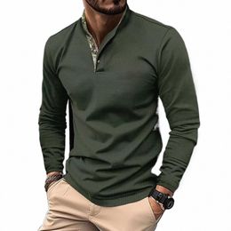 men's Autumn Winter New lg-sleeved polo Shirt 3D High Print Double-layer Standing Collar Sports polo shirt high quality top J8OX#